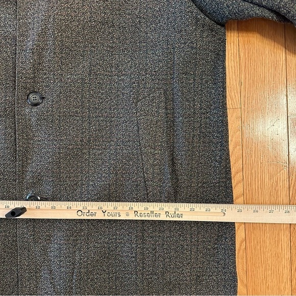 Vintage BURTON Textured Deep Brown Trench Coat Long Topcoat Overcoat Men’s 46R - Picture 10 of 12